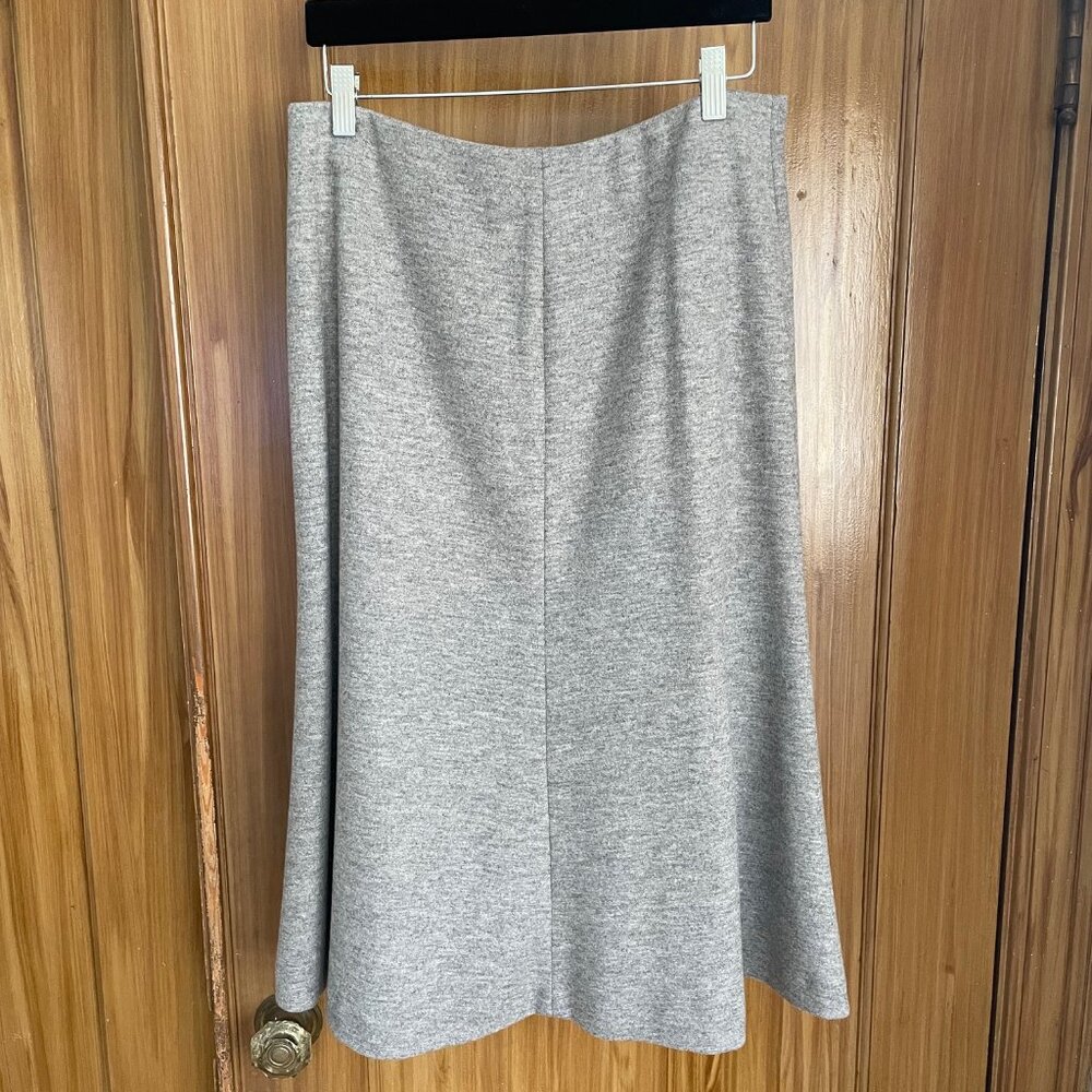 UNIGLO Gray A-Line Wool Blend Skirt/Elastic Waist/Size Large